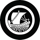 家紋シール 長宗我部盛親 帆掛舟 布タイプ 直径23mm 6枚セット NS23-3284-01