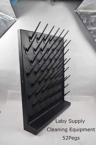 Ytflot Lab Supply Drying Rack Pegboard Bench-Top Wall-Mount Laboratory Glassware 52 Detachable Pegs Lab Drying Draining Rack Cleaning Equipment (Black) #TOP4