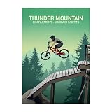 Thunder Mountain Bike Poster (A2) 42cm x 59.4 cm