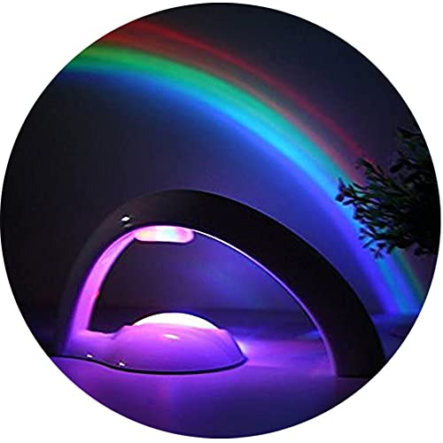 Xdalula Rainbow Led Lights - Rainbow Projector Lamp Rainbow Maker with 5 LED Bulbs, Rainbow Night Light Projector Rainbow Lights for Bedroom and Children Gift