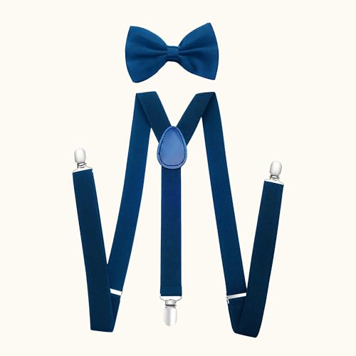 Image of BABEYOND 1920s Mens Gatsby Gangster Accessories Set Panama Hat Suspender Bow Tie