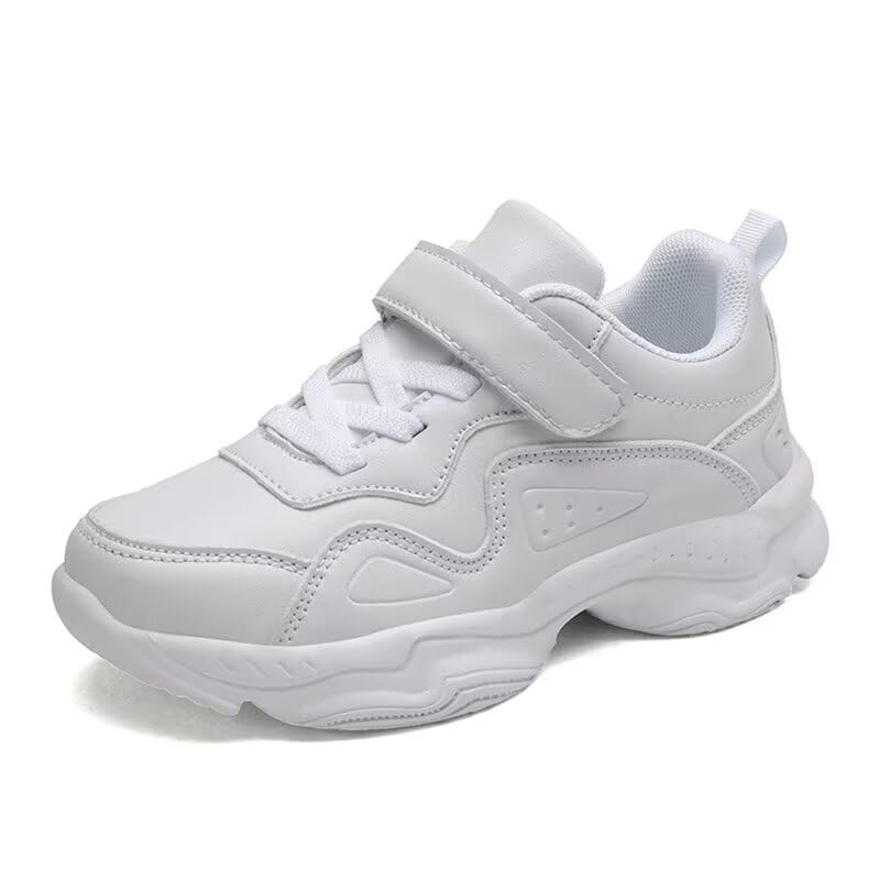 Kids Boy Girl PU Leather Casual Sneakers for Sport Walking Running School