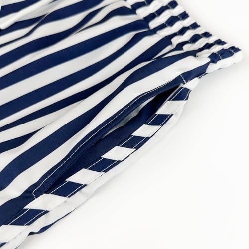 Muscle Killer Men's Swim Trunks Quick Dry Bathing Suits Swimming Board Beach Shorts Striped Swimwear no Liner with Pockets3