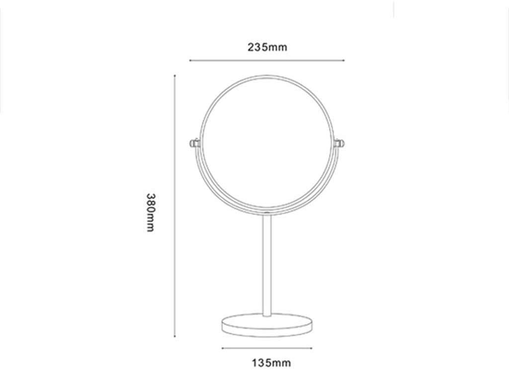 Make-up spiegel met verlichting 10x vergrotende spiegel 8-inch badkamerspiegel 360 ° vrijstaande dubbelzijdige make-upspiegel Geschikt voor make-up scheren Rond