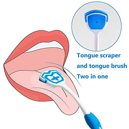 Tongue Scraper,Tongue Brush, Tongue Cleaner Helps Fight Bad Breath, 4 Tongue Scrapers #TOP2