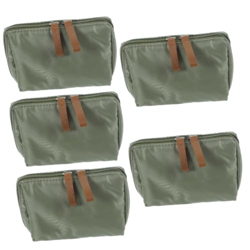 Trousse de maquillage de voyage verte ABOOFAN lot de 5