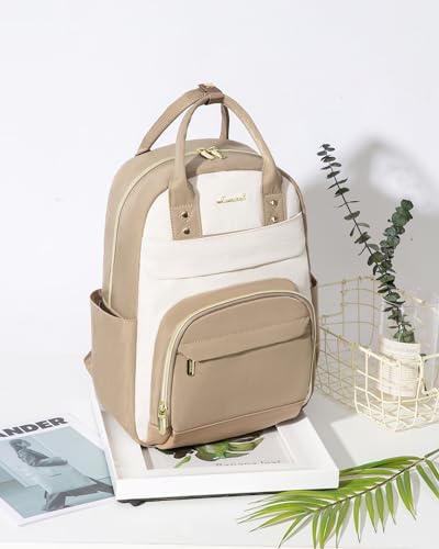 Image of LOVEVOOK Mini Backpack Purse for Women, Small Backpack Bag, Light Weight Stylish Backpack for Daily Travel, Khaki-Beige-Light brown