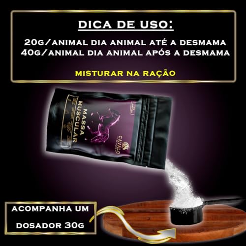 Sócoxo Mix Cavalo de Ouro Massa Muscular Para Potros Equinos Cavalos Crescer Forte Saudável Manga La