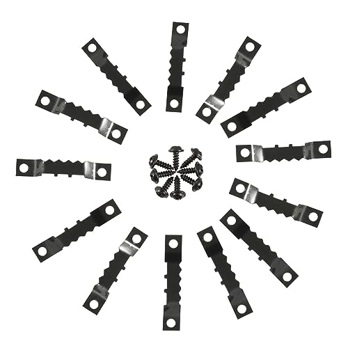 Image of LIRU Sawtooth Picture Hangers with Screws 100 Pieces, Black Picture Hanging Hardware Picture Frame Hangers With Screws Replacement For Paintings Photos Art And Home Decoration