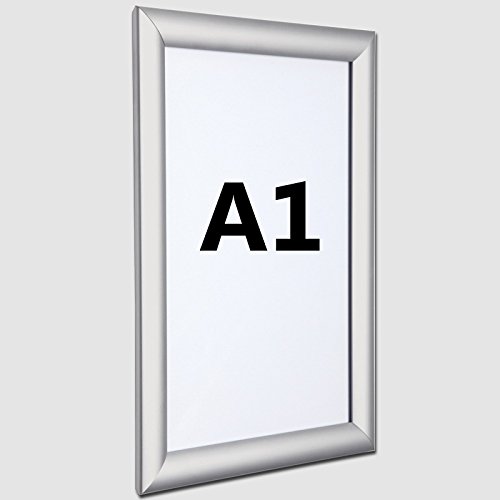 A1 Snapframe โ Poster Display Snap Frame / Clip Frame 25mm Silver Anodised Frame
