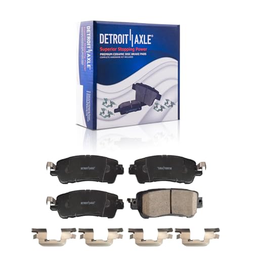 Image of Detroit Axle - Front Brake Kit for Toyota 2017-2018 Yaris iA, 2019-2020 Yaris, 2016 Scion iA, 10.16 inch inch Disc Brake Rotors Ceramic Brakes Pads with Hardware Replacement