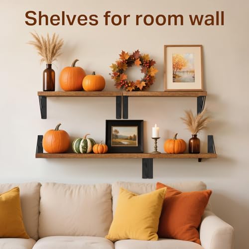 image for BAYKA Wall Shelves for Bedroom Decor, Floating Shelves for Wall, Displ