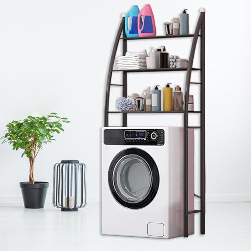 Meuble rangement machine à laver avec tablettes modulables et stables - 6