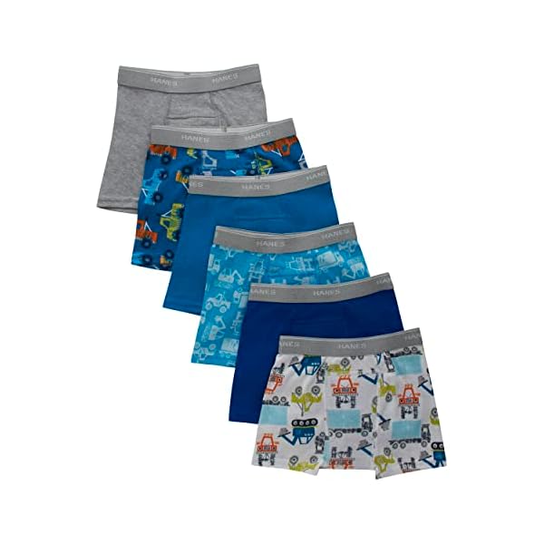 Hanes Toddler Boys' Potty Trainer Underwear, Boxer Briefs & Briefs Available, 6-Pack