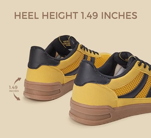 LUCKY STEP Women's Retro Fashion Sneakers Classic Mesh Gum Sole Tennis Footwear Casual Running Trainer Skate Walking Shoes3