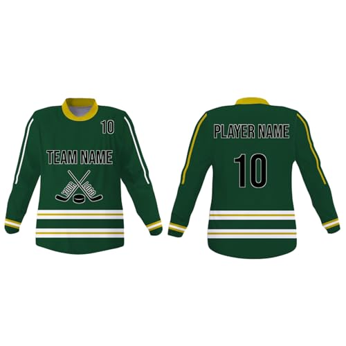 Image of SGS Sports Gear Custom Hockey Jersey, Personalized Reversible or Standard Design with Name & Number, Hockey Jersey