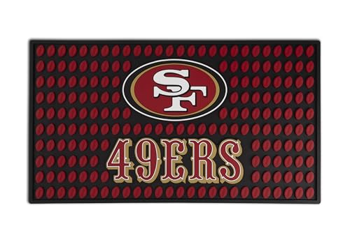 The Memory Company Officially Licensed NFL Bar Mat - Non-Slip Rubber Heavy-Duty, for Countertop & Home Bar, Large 19” x 11”