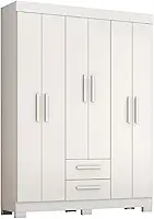 Guarda Roupas Casal 6 Portas 2 Gavetas Libano Branco Flex Notável