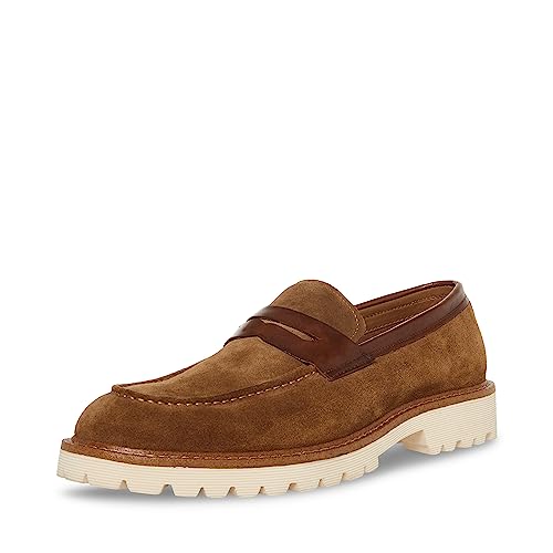 Steve Madden Men's Bentin Penny Loafer, Tobacco Suede, 12 #TOP18
