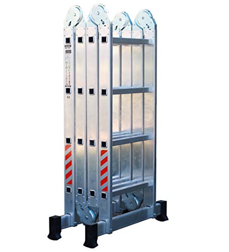 NAWA Escalera Multiusos 4x4 Máx. Carga de Capacidad 150 kg EN131. Hecho en Europa. (Multi-purpose Aluminium ladder Holds up to 150 kg Made in Europe) (4x4)