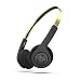 JLab Audio Rewind ICON Wireless Retro Headphones | Bluetooth 4.2 | 12 Hours Playtime | Custom EQ3 Sound | Music Controls | Noise Isolation | with Microphone | Throwback 80s 90s Design | Black/Gold