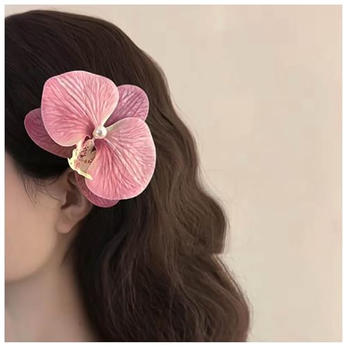Xduargs Pinces À Cheveux Fleur Boho Vintage Orchidée Barrette Mariage Pinces À Cheveux Fleur Barrette Hawaïenne Grandes Fleurs Pinces À Cheveux Fleur...