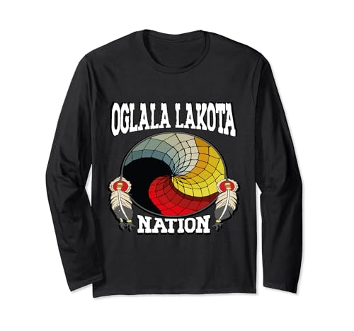 Oglala Lakota Native American nation Medicine Wheel Long Sleeve T-Shirt