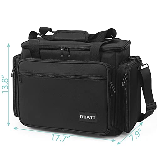 Image of Sewing Machine Carrying Case with Multiple Storage Pockets Large Capacity, Universal Tote Storage Bag Compatible with Most Standard Singer, Brother, Janome
