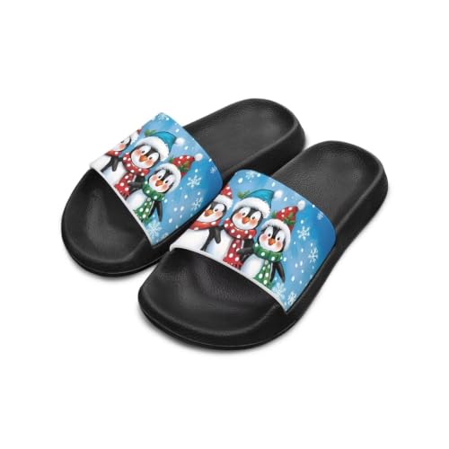 Image of Unisex Slides for Girls Boys Comfortable Slippers Slides Non-slip Shower Shoes House Fashion Thick for Indoor & Outdoor Gifts