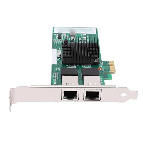Zyyini Dual Port Gigabit PCIe Tarjeta de Red, Adaptador Ethernet 1Gbps con Controlador 82571, 2 Puertos RJ45 10 100 1000Mbps, para Wins, Linux, VMware miniatura 6