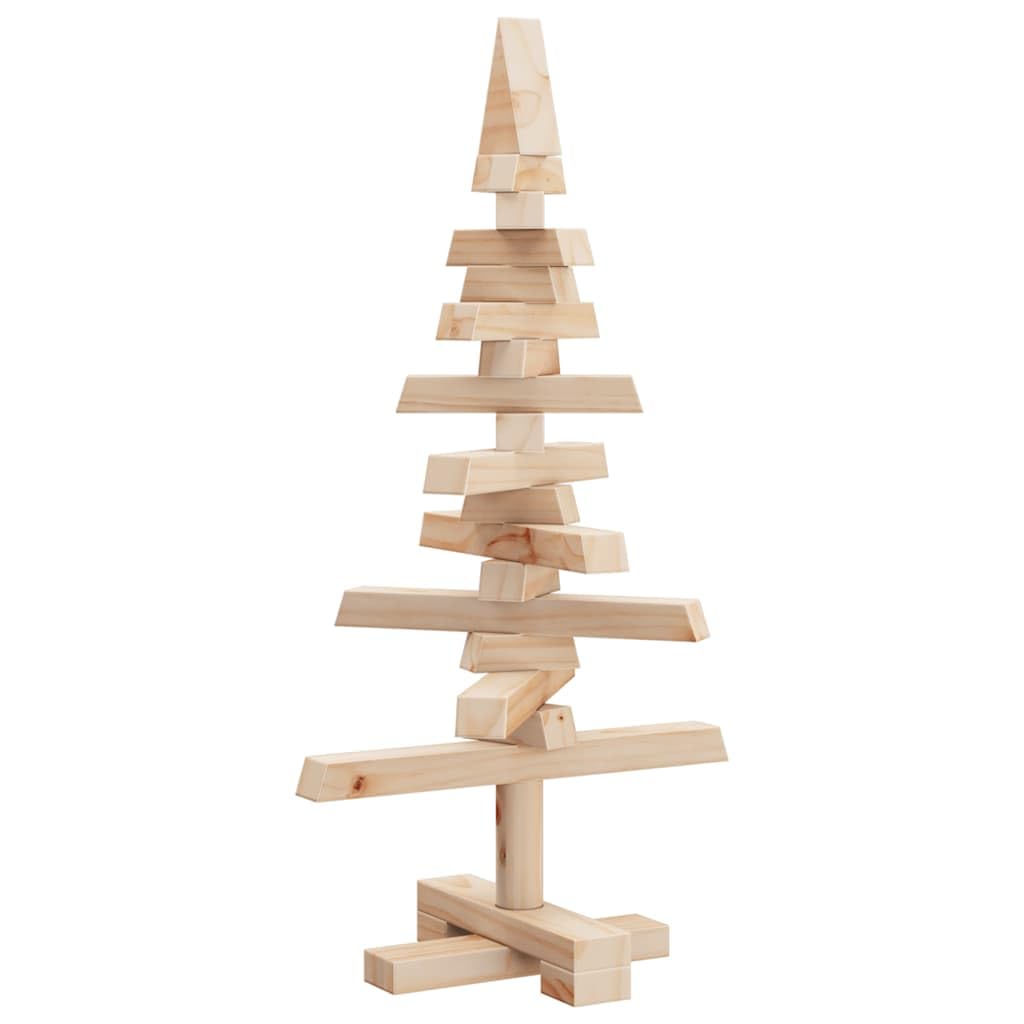 Madera de árbol de Navidad para decoración de madera maciza de pino de 60 cm, decoración de bricolaje para la oficina en casa, diseño que ahorra espacio, ambiente navideño para interiores y exteriores