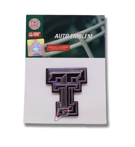 Patch Collection Texas Tech Red Raiders Car 3D Chrome Auto Emblem