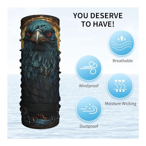Gold Viking crow Ancient golden Neck Gaiter Face Cover Scarf Balaclava Bandana para Mujeres y Hombres Máscara para Motocicleta Ciclismo Esquí Fiesta miniatura 5