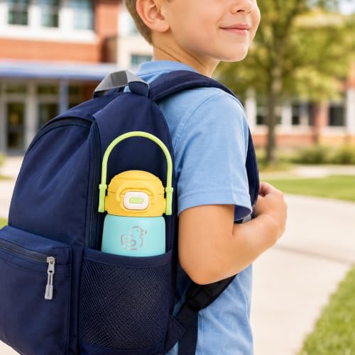 Personalized Kids Water Bottle with Name, Insulated Back to School Cup. — view 5