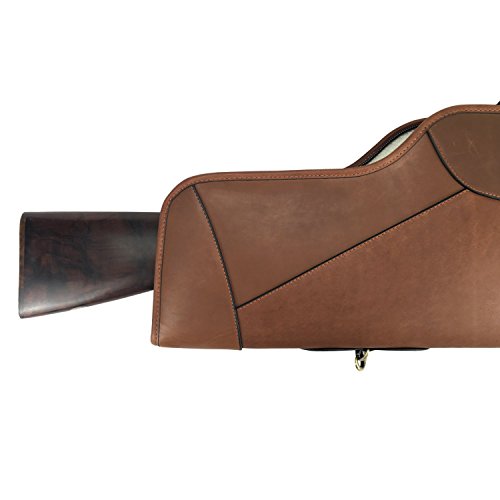 Tourbon Vintage Genuine Leather Shotgun Gun Case Scoped Rifle Bag (Rifle Case) #TOP7