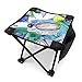 Produktbild Mini Folding Camping Stool Fishing Chair Fashion Glamour Watercolor Vogue Outfit Watercolour Set for Hiking Garden Beach Oxford Cloth Seat with Carry Bag