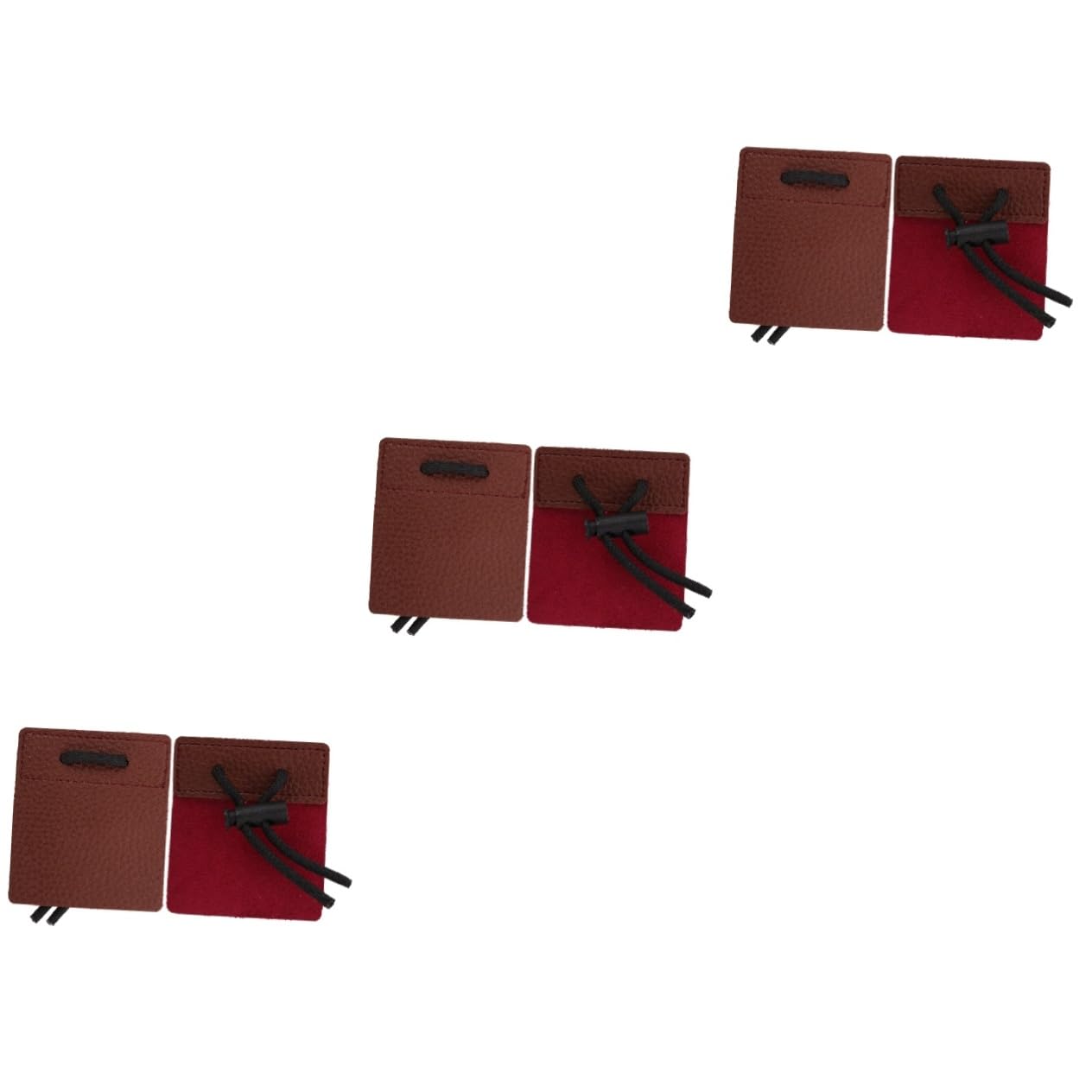 Anneome 3sets Double Layer Pu Leather Archery Finger Tab Right Hand Split Design Arrow Archery Accessories 2pcs*3