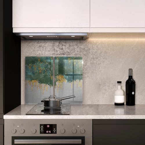 Accessoires de cuisine induction Wallfluent motif abstrait doré chic - 4