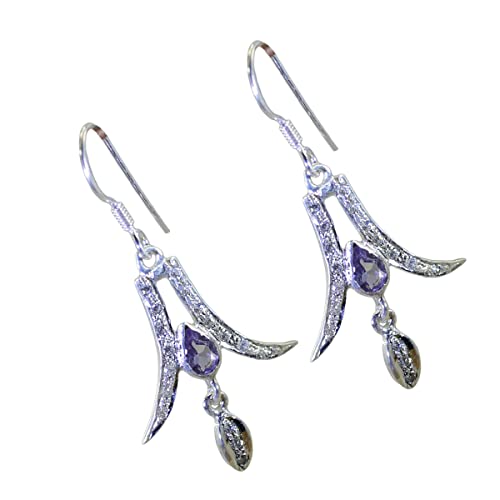 Boucle d'oreille violette en améthyste pour sublimer vos tenues