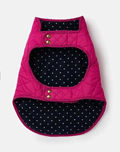 Rosewood Joules Raspberry Quilted Dog Coat, Medium