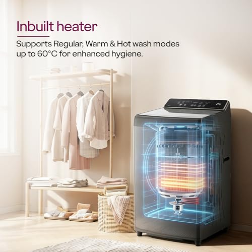 Image of Godrej 7.5 Kg Fully Automatic Top Load Washing Machine with In-built Heater, Germ Shield Technology, Stainless Steel Drum & 5 Years Warranty (WTEON VAL 75 5.0 FDAG C MTBK)