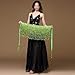 JDJUBOA Outfit Dance Scarf Hip Costume Ballet Skirt Women Belly Dance Hip Scarf(One Size Light Green)