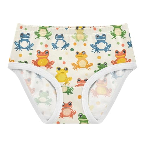 Girls Underwear Soft Cotton Cute Frogs Kids Panties in Sizes 2/3t, 4t, 5t, 6 and 8