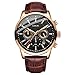 Produktbild LIGE Herren-Armbanduhr, modisch, Chronograph wasserdicht, analog, Quarz, Edelstahl, lässig, Lederarmbanduhr, Braun Gold, 8.07, Gurt