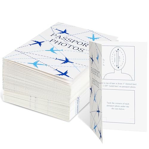 100 Pcs Passport Photo Holder Folders Passport Photo Folders with Compartment to Place Photos Safely for Customers Deliver Pictures, 5.31 x 3.54 Inch