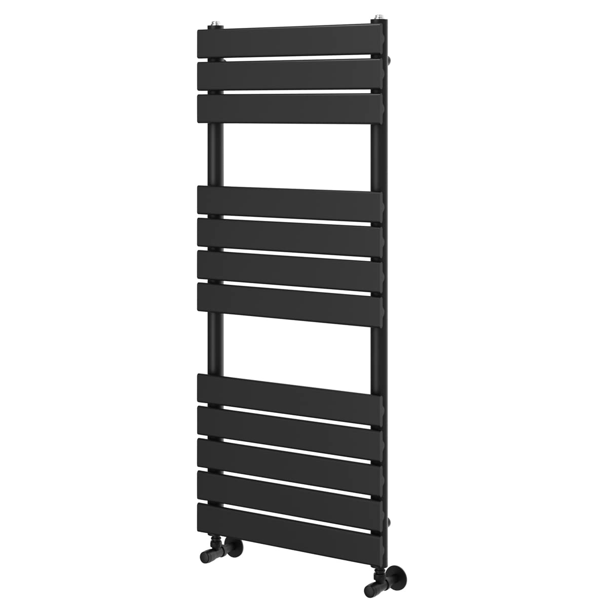 Go Bathrooms Ark Towel Rail 1200mm x 500mm Matt Black Bathroom Radiator Designer Heated Ladder Rail Flat Panel Heater