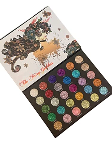 Abelyn Long Lasting 30 Colors Glitter Eyeshadow Palette Makeup Sparkly Eye Shadow Shimmer Glitter Palette Cosmteics #TOP1