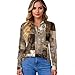 Women Polo Shirts for Work Long Sleeve Lapel V Neck Button Down Women's Golf Shirts Funny Fashion Floral Print Womens Casual Tops Plus Size Spring Clothes for Women Beige S