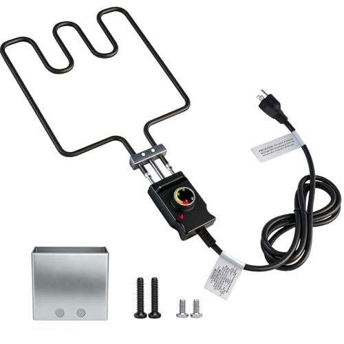 1500W Electric Heating Element for Smoker with Adjustable Thermostat Controller Cord Full Kit Compatible with Masterbuilt Electric Smoker Parts Smoker Heating Element Fits MB20070122 MB20071117