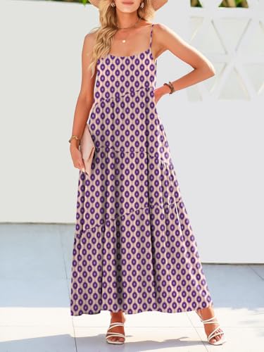 ANRABESS Women Summer Casual Loose Sleeveless Sundress Spaghetti Strap Flowy Boho Linen Beach Vacation Maxi Long Dress